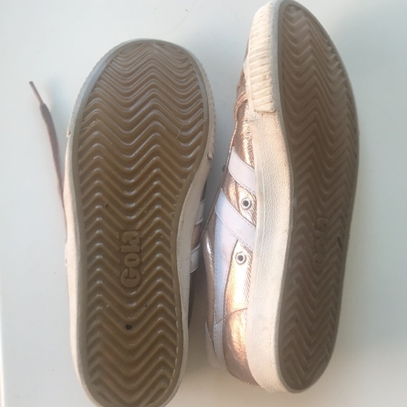 Gola for J crew pink metallic leather low athletic shoes women’s size 9 - Picture 4 of 5
